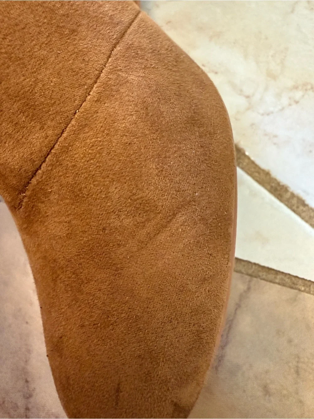 MIA designer Suede Fringe Wedge Booties in Tan